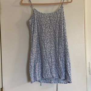 pacsun blue dainty floral tank top dress